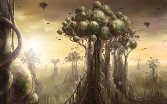 蘑菇城火车城炫爆了 神级画师眼中的科幻城市