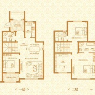 小高层5号楼标准层四室户型