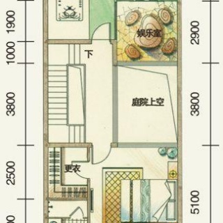 三期联排别墅C户型三层平面图