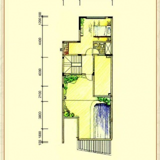 二期联排别墅S3户型三层平面图
