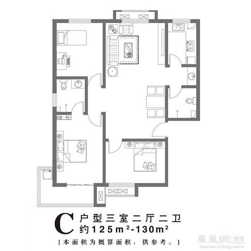 良城逸景2期,良城逸景2期0室0厅0㎡户型图,朝向-石家庄凤凰网房产