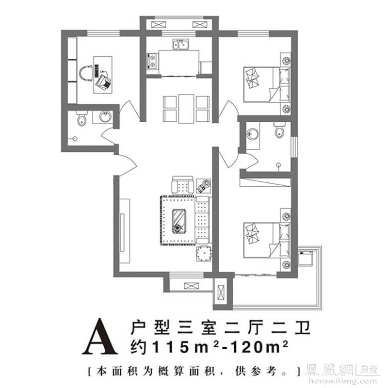 良城逸景2期,良城逸景2期0室0厅0㎡户型图,朝向-石家庄凤凰网房产