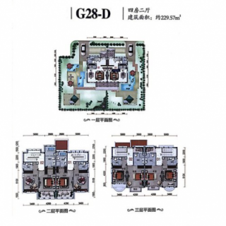 水蓝湾G28-D双拼别墅