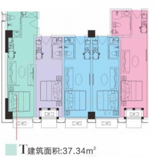 公寓37.34平户型