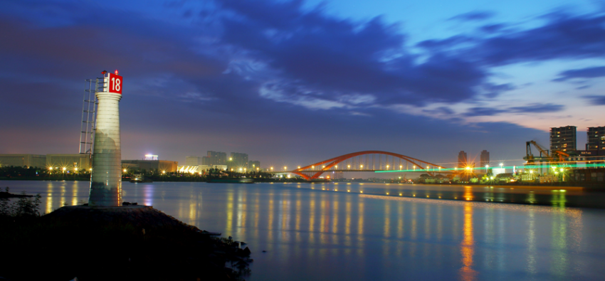 东平河夜景