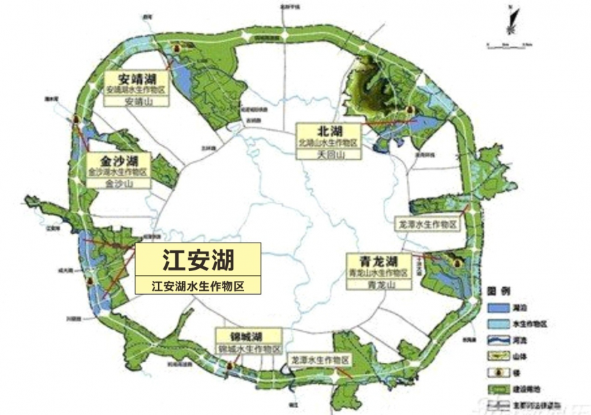 (约2390亩江安河湿地公园 规划建设中)