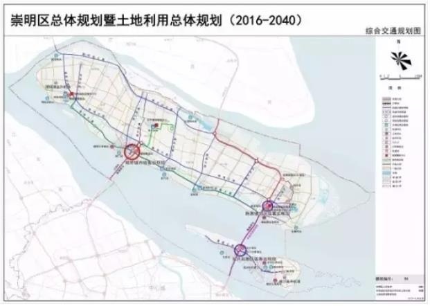 "崇明2040"综合交通规划图