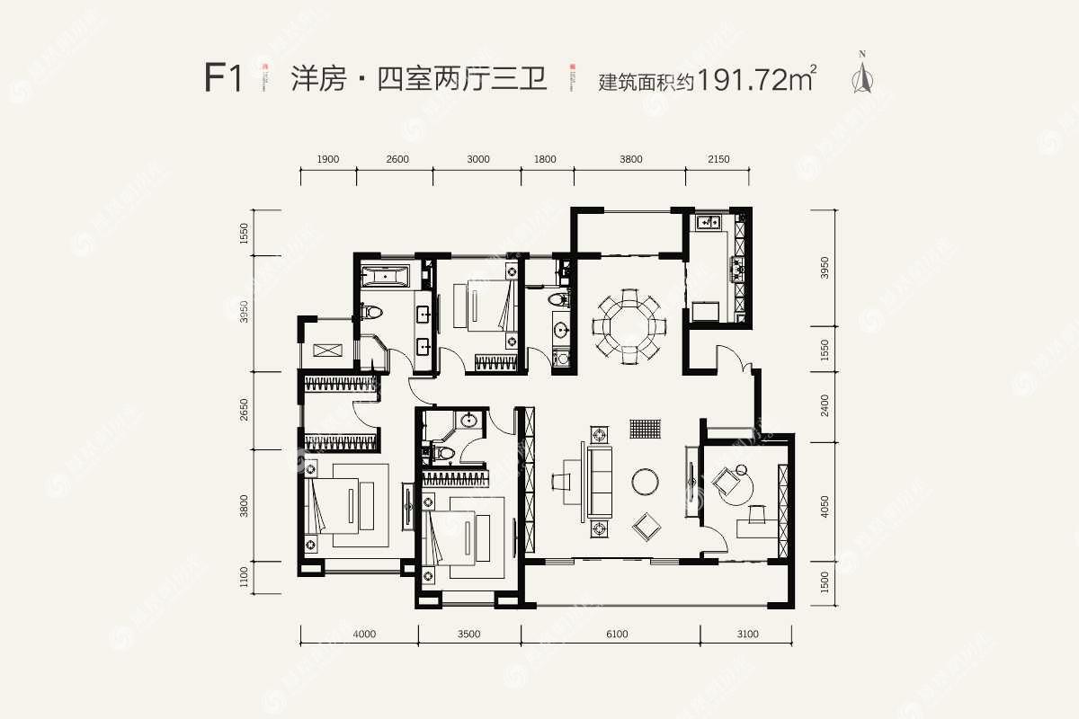 融创延安宸院户型图