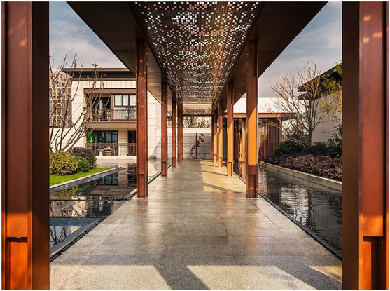 雅致风雨连廊细节致敬人生