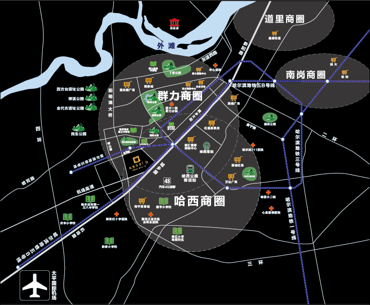 綠地中央廣場區位圖