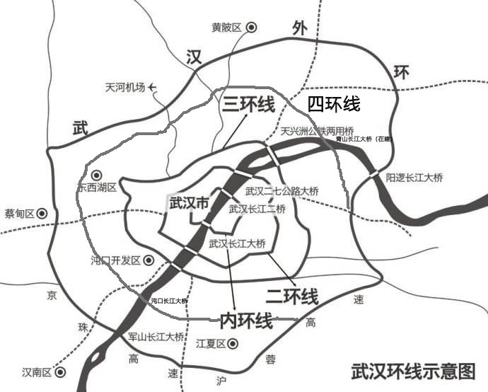 武汉五环线外扩规划图图片