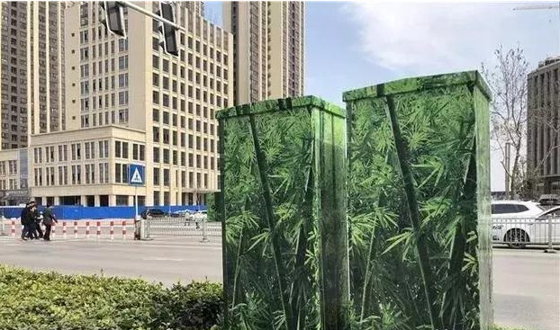 菏泽路边电箱换"新衣" 变身街头靓丽风景