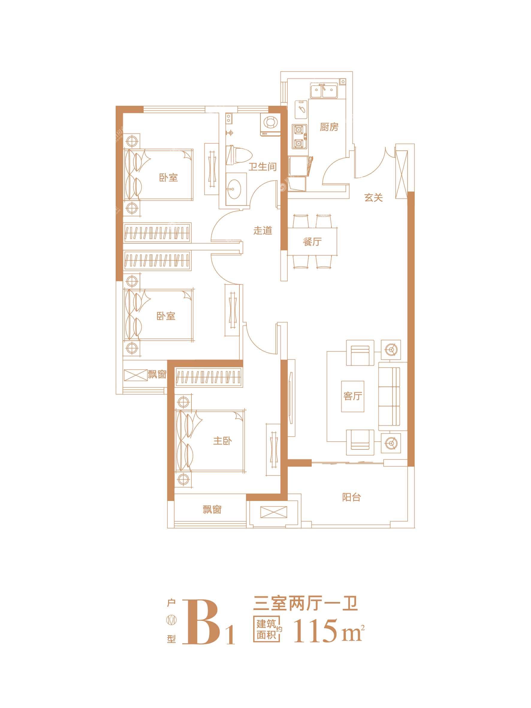 郑州鑫苑鑫城户型图图片