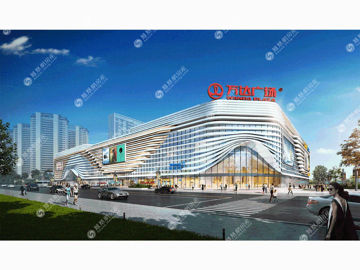 珠晖酃湖万达广场商业步行街效果图
