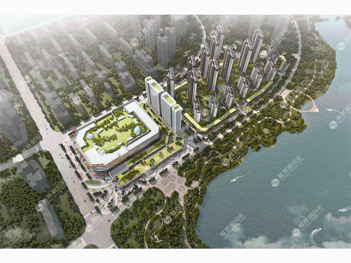 珠晖酃湖万达广场鸟瞰图