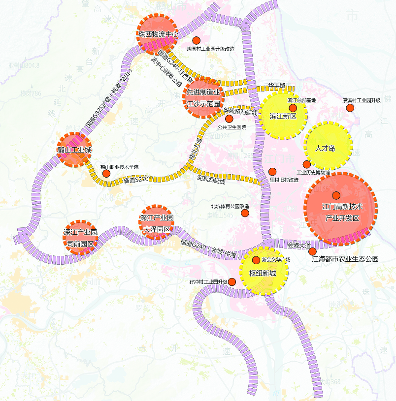 这其中,就包含江门人才岛,蓬江文化中心,里村旧村改造项目,双龙片区