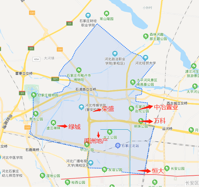石家庄新华区区域地图图片
